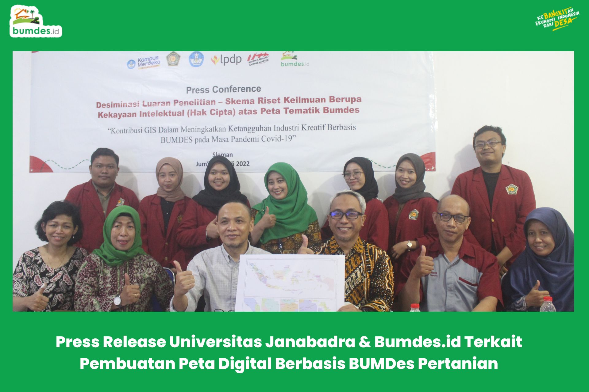 Press Release Universitas Janabadra & Bumdes.id Terkait Pembuatan Peta Digital Berbasis BUMDes Pertanian