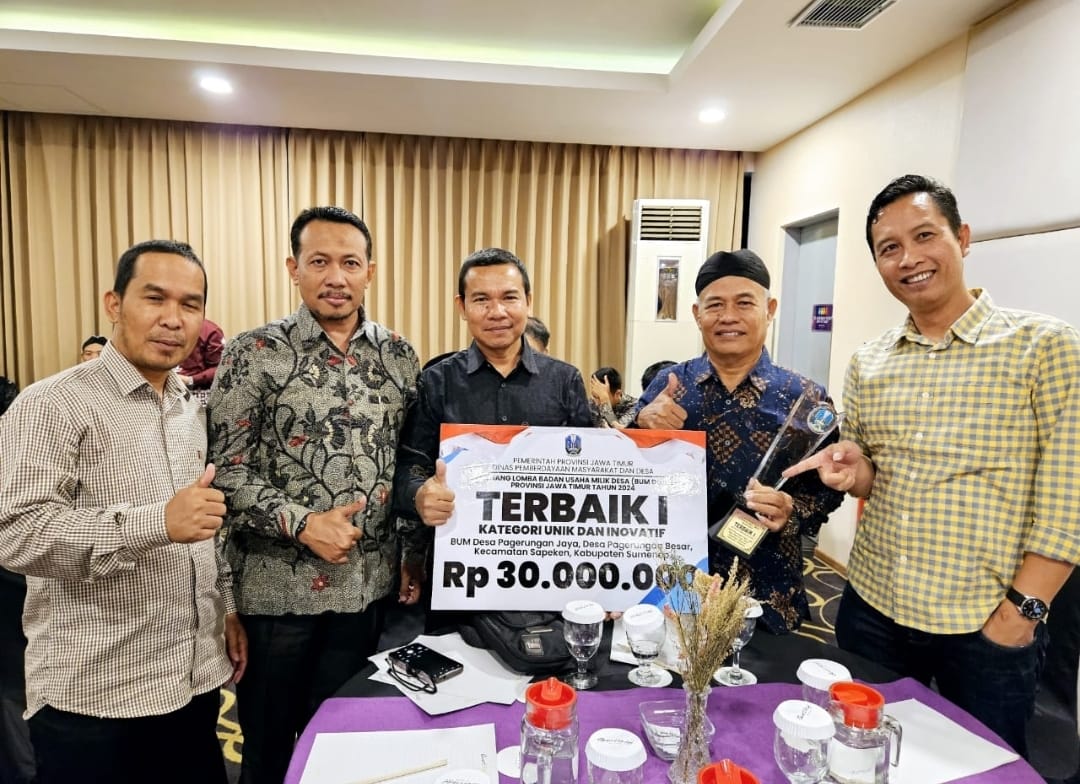 BUM Desa Pagerungan Jaya Raih Juara Terbaik 1 Kategori Unik dan Inovatif pada Lomba BUM Desa Tingkat Provinsi Jawa Timur Tahu