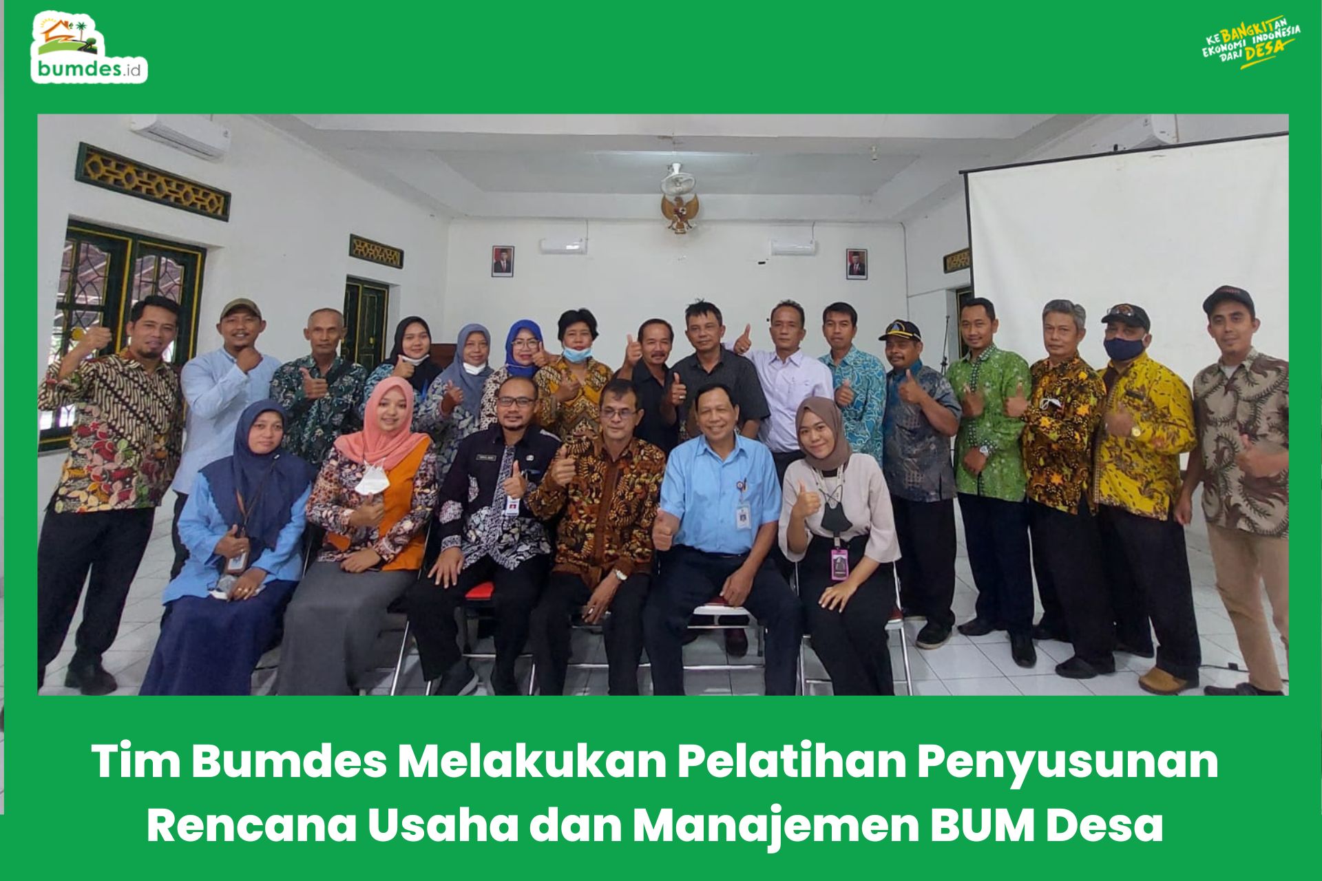 Tim Bumdes Melakukan Pelatihan Penyusunan Rencana Usaha dan Manajemen BUM Desa