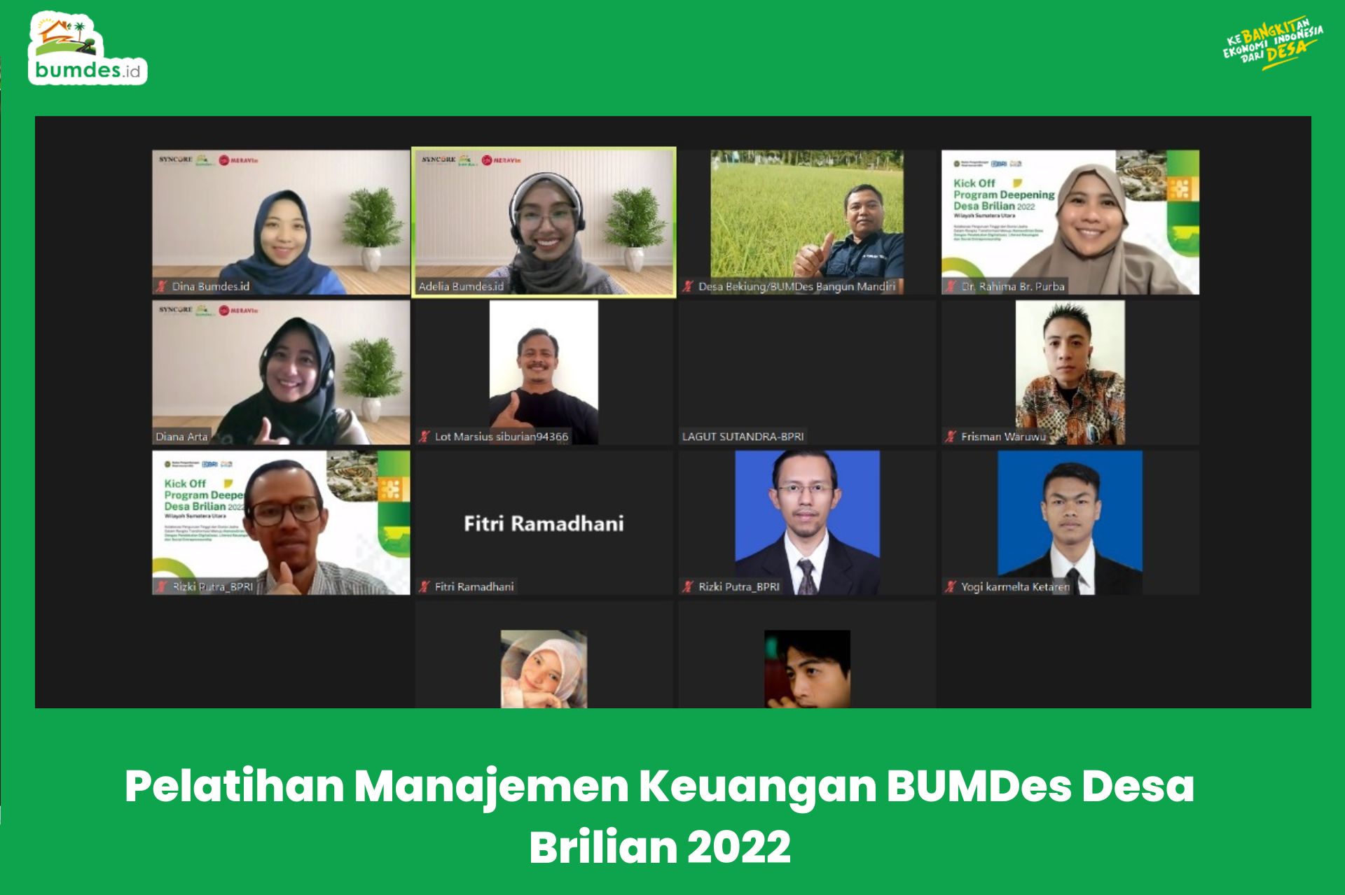 Pelatihan Manajemen Keuangan BUMDes Desa Brilian 2022