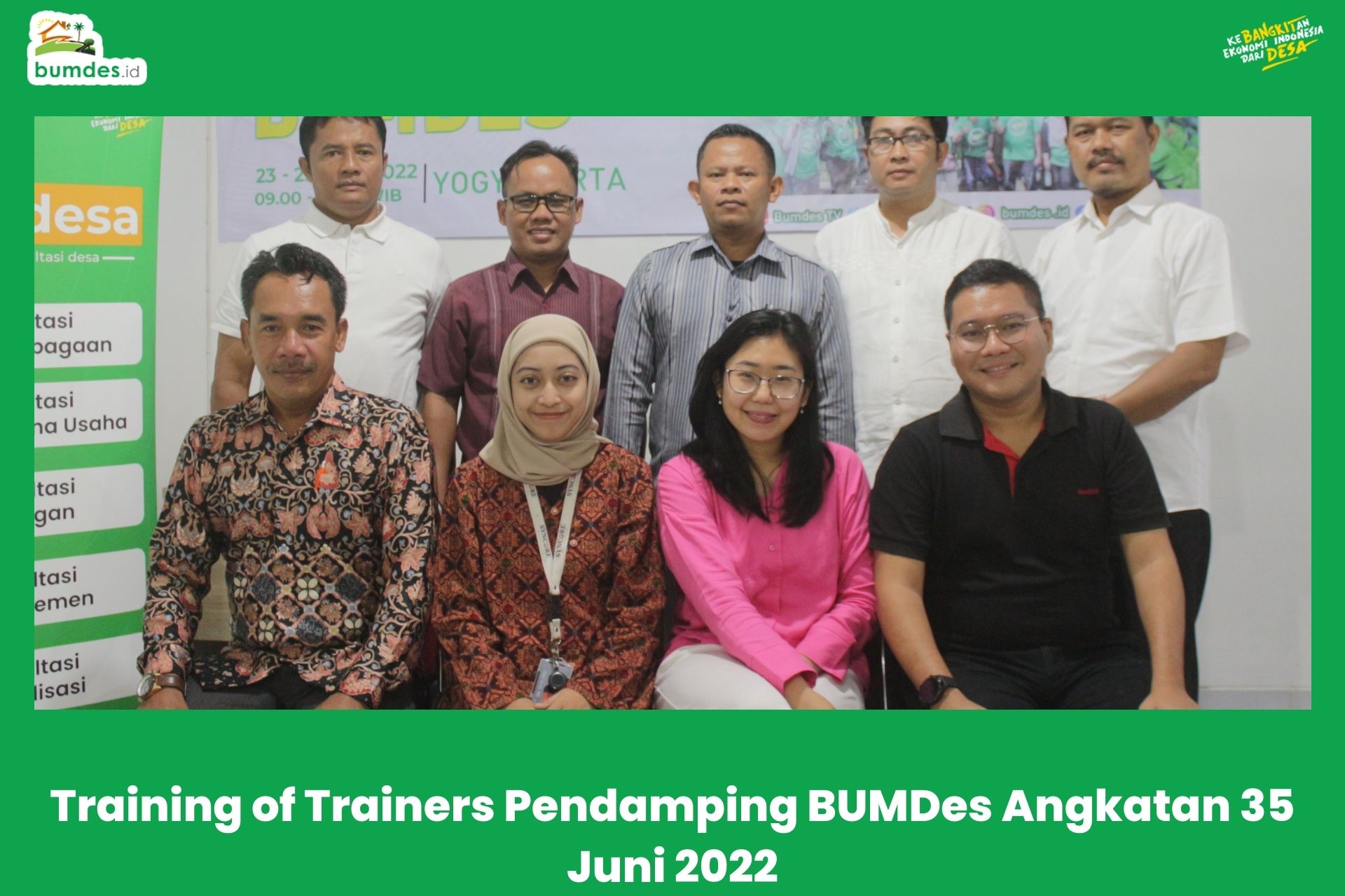 Training of Trainers Pendamping BUMDes Angkatan 35 Juni 2022