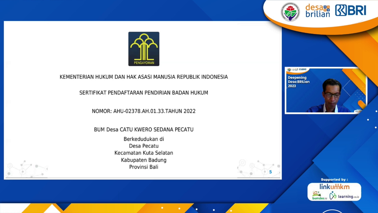 Belajar Pengelolaan Legalitas BUM Desa dari BUM Desa Catu Kwero Sedana Desa Pecatu