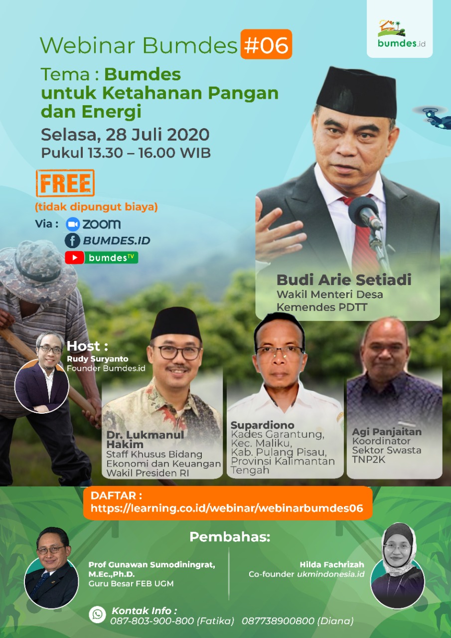 Daftar Webinar Bumdes 06 Bersama Wamendes